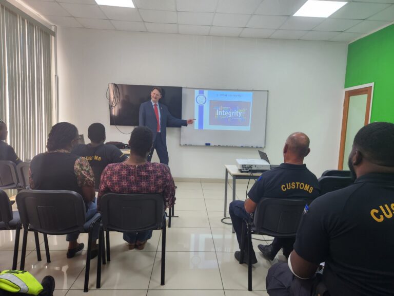 Integrity Chamber Provides Information Session on Integrity to Customs Department